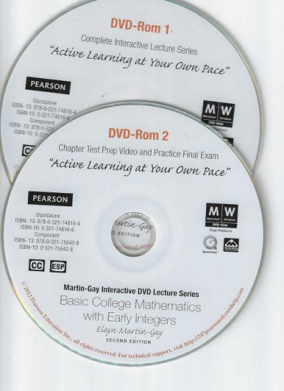 Martin-Gay Interactive Lecture Series: Basic College Mathematics With Early Integers 2e 2-Disc Set