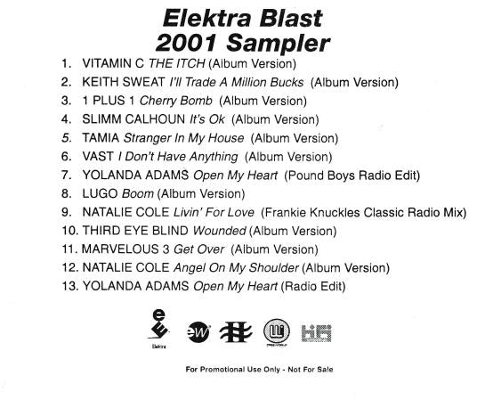 Elektra Blast 2001 Sampler Promo