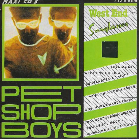 Pet Shop Boys: West End / Sunglasses Maxi 3" CD