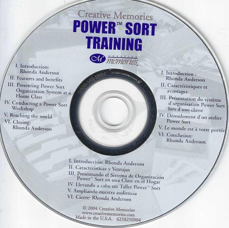 Creative Memories: Power Sort Training w/ No Artwork