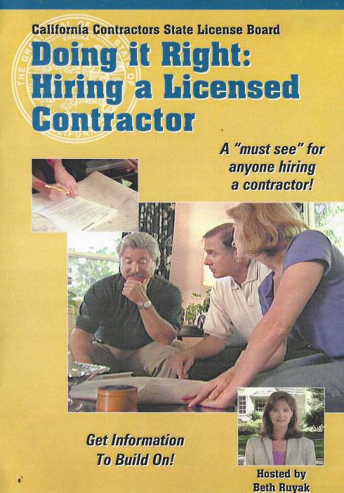 Doing It Right: Hiring A Licensed Contractor