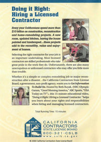 Doing It Right: Hiring A Licensed Contractor