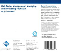 Business And Professional Development: Call Center Management: Managing And Motivating Staff #44023