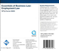 Business And Professional Development: Essentials Of Business Law: Employment Law #46603