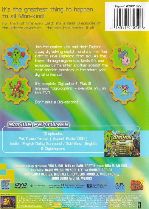 digimon digital monsters dvd Digimon: Digital Monsters – NeverDieMedia