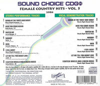 Sound Choice: Karaoke Star Series: Female Country Hits 2084 Volume 5