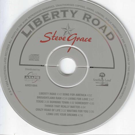 Steve Grace: Liberty Road w/ Back Artwork