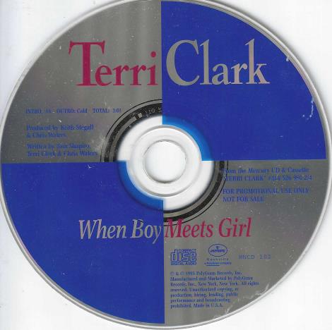 Terri Clark: When Boy Meets Girl Promo w/ No Artwork