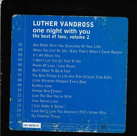 Luther Vandross: One Night With You: The Best Of Love Volume 2