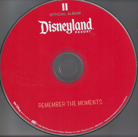 Disneyland Resort: Remember The Moments Disk 2 w/ Back Artwork