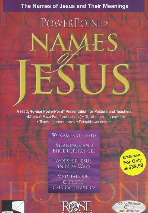 Names Of Jesus: The Names Of Jesus And Their Meanings Powerpoint Presentation