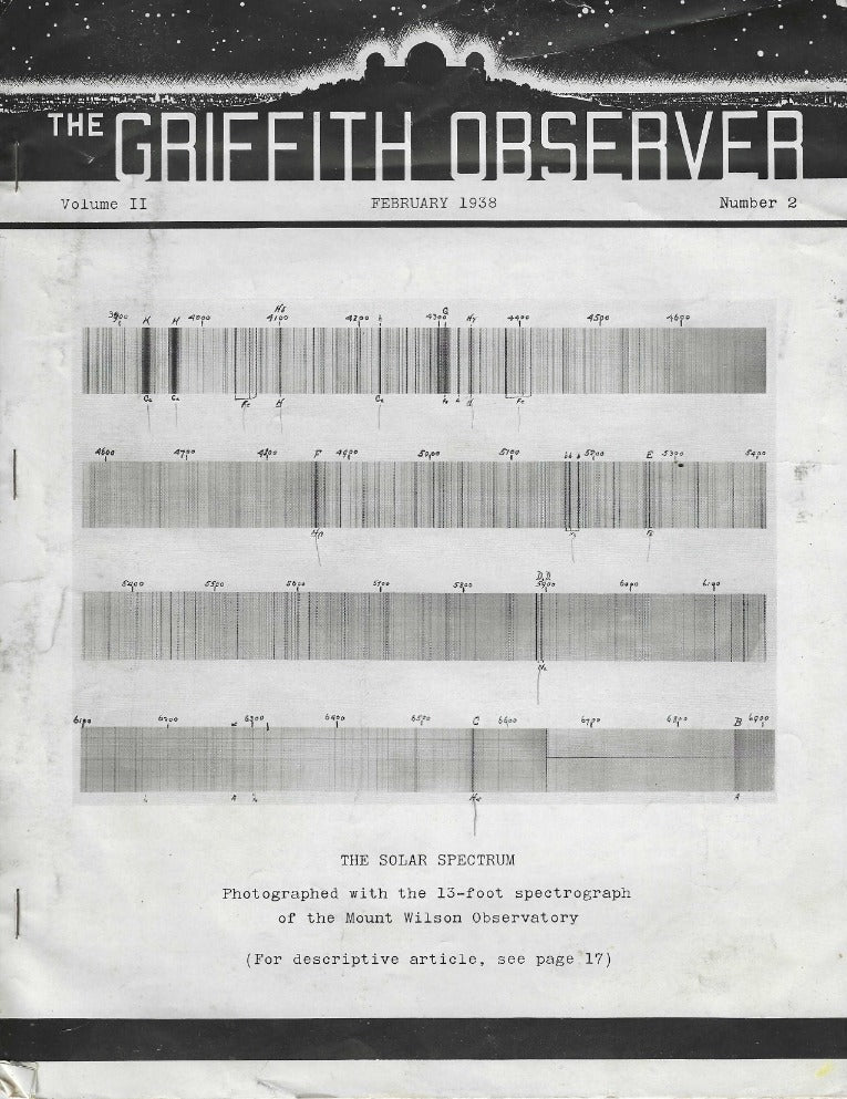 Griffith Observer: 1938: February Edition Vol. 2 Number 2