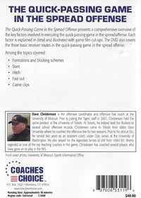 Coaches Choice DVD: The Quick-Passing Game In The Spread Offense