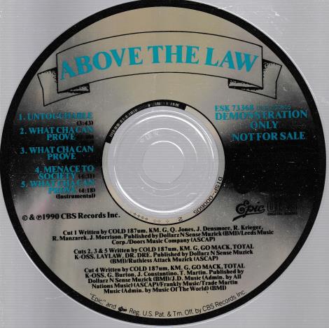 Above The Law: Untouchable Promo w/ No Artwork