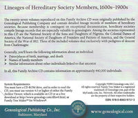 Family Archives: Lineages Of Hereditary Society Members, 1600s-1900s