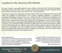 Family Archives: Loyalists In The American Revolution