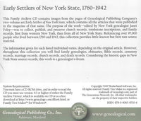 Family Archives: Early Settlers Of New York State, 1760-1942