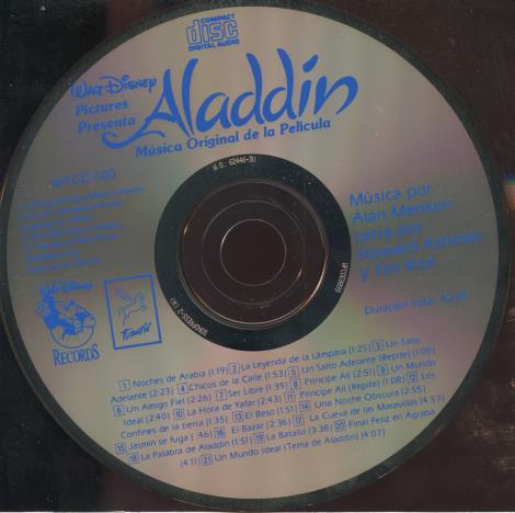 Disney's Aladdin: Musica Original De La Pelicula w/ Cut Back Artwork