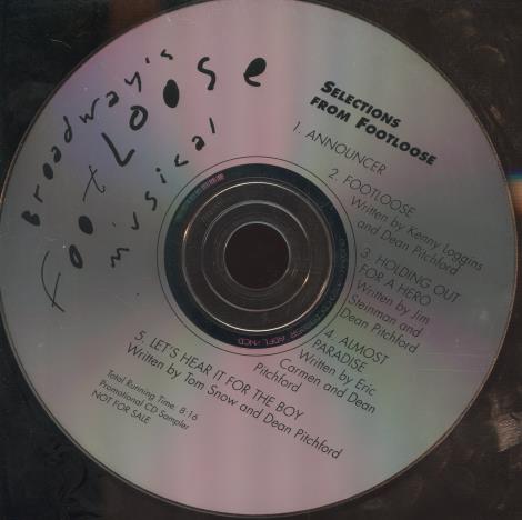 Broadway's Footloose Musical: Selections From Footloose Promo w/ No Artwork