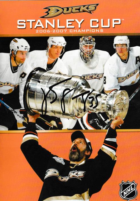 Anaheim Ducks: Stanley Cup: 2006-2007 Champions w/ Jean-Sebastien Giguere Autograph