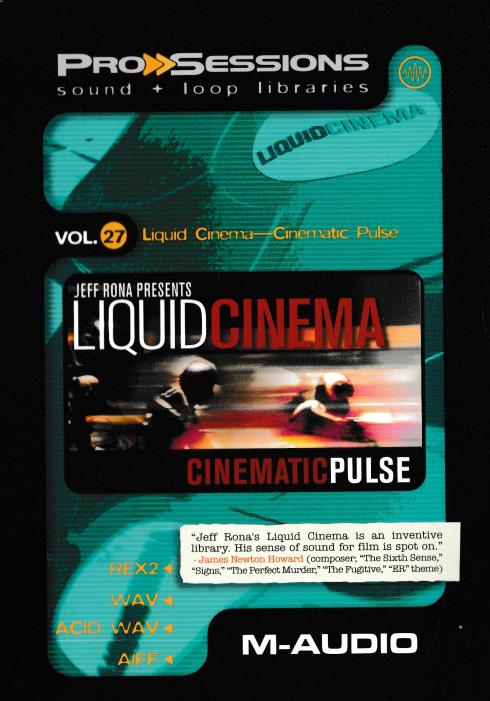 ProSessions: Sound & Loop Libraries: Liquid Cinema Volume 27