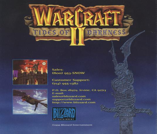 WarCraft II: Tides Of Darkness Sountrack w/ Back Artwork