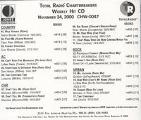 Chartbreakers:  Weekly Hit CDs: November 24, 2000 CHW-0047 Promo