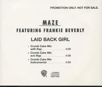 Maze Featuring Frankie Beverly: Laid Back Girl Promo w/ Back Artwork