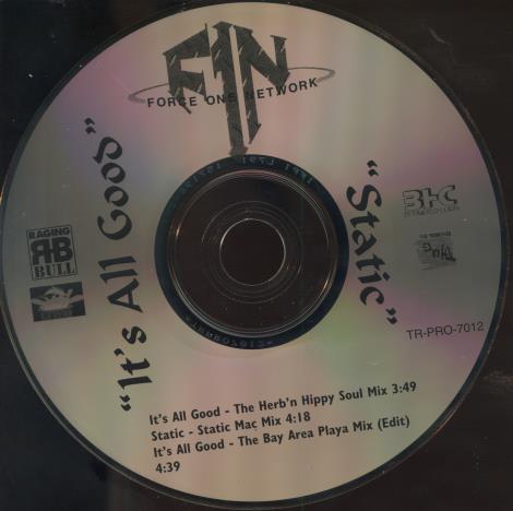 Force One Network: It's All Good / Static Promo w/ Back Artwork