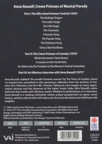 Anna Russell: Crown Princess Of Musical Parody: Her Television Appearances 1964, 1976, 1977