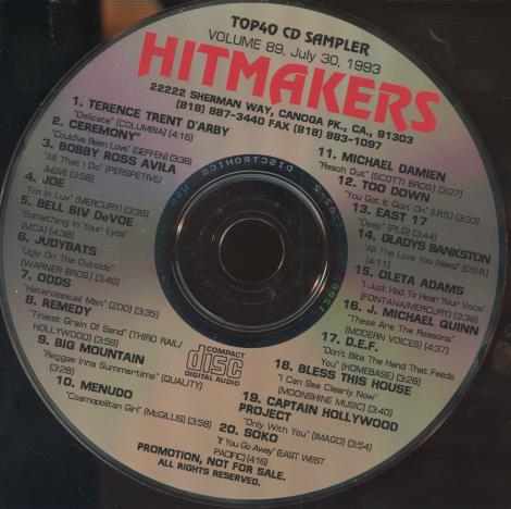 Hitmakers: Top 40 CD Sampler Volume 89 Promo
