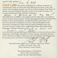Cecil Lytle: Beethoven Signed