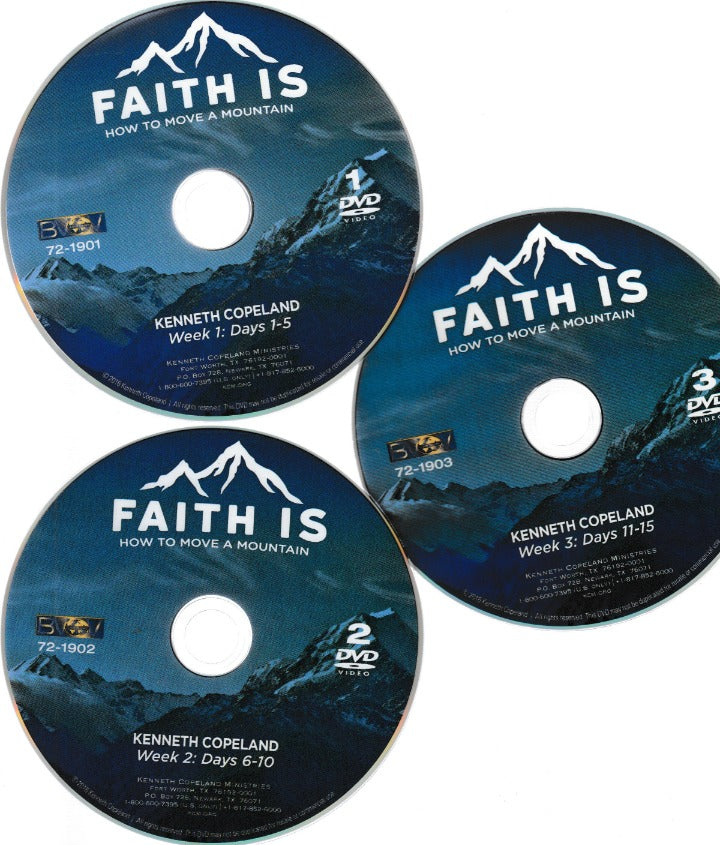 Faith Is: How You Move A Mountain By Kenneth Copeland 3-Disc Set w/ No Artwork