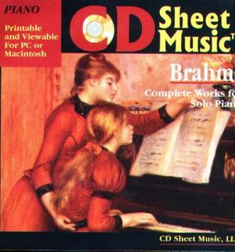 CD Sheet Music: Brahms: Piano