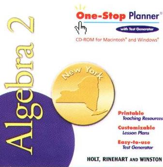 Holt Algebra: One-Stop Planner 2 NY