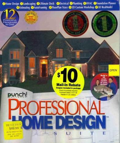 Punch Professional Home Design Suite w/ Guide