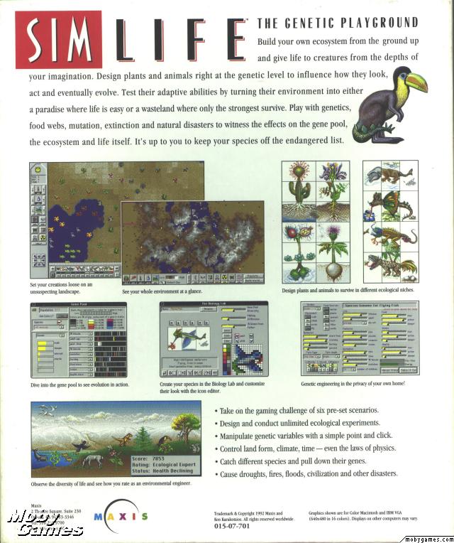 SimLife w/ Manual – NeverDieMedia